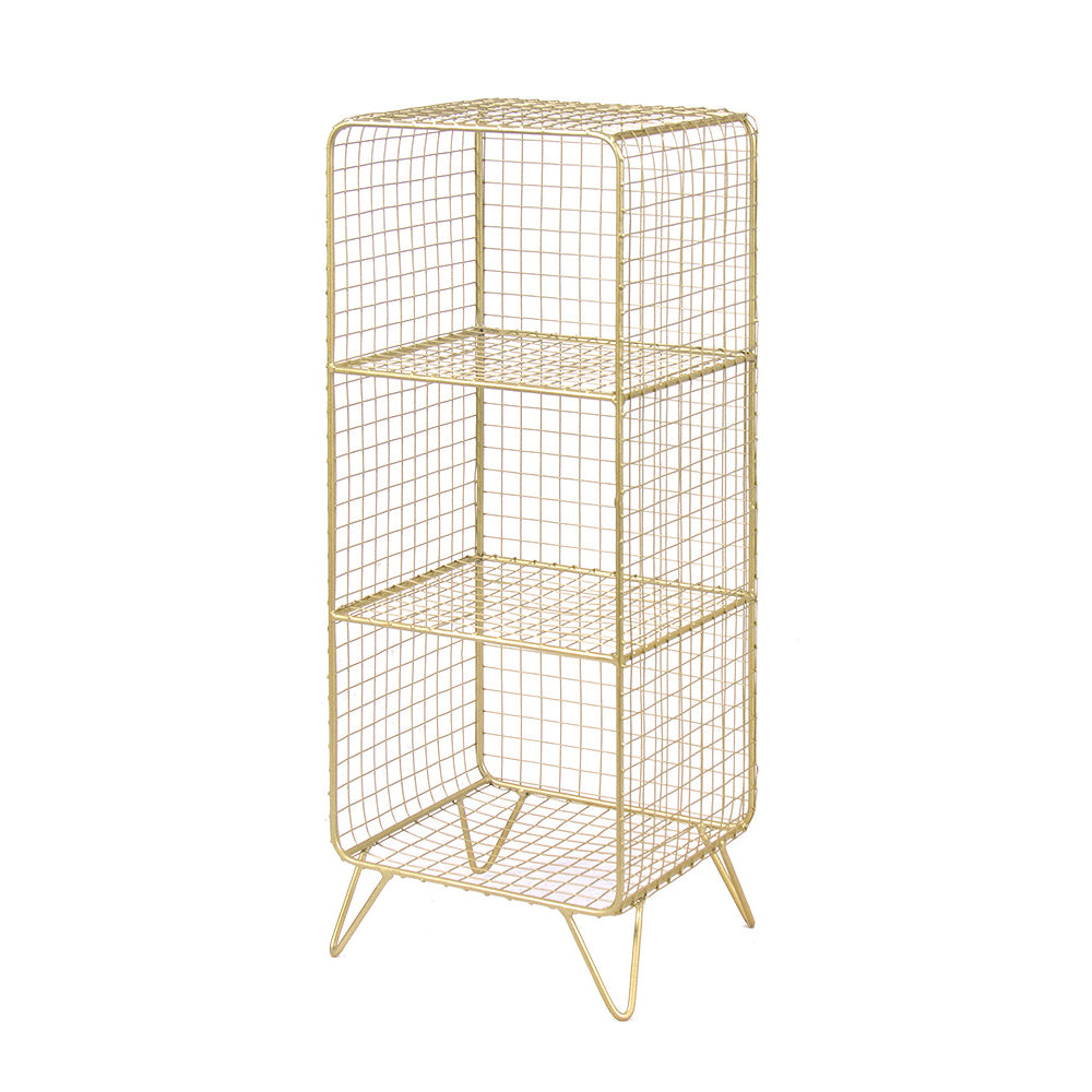 Nordic Metal Closed Back Bookcase Rectangle Storage Bookshelf