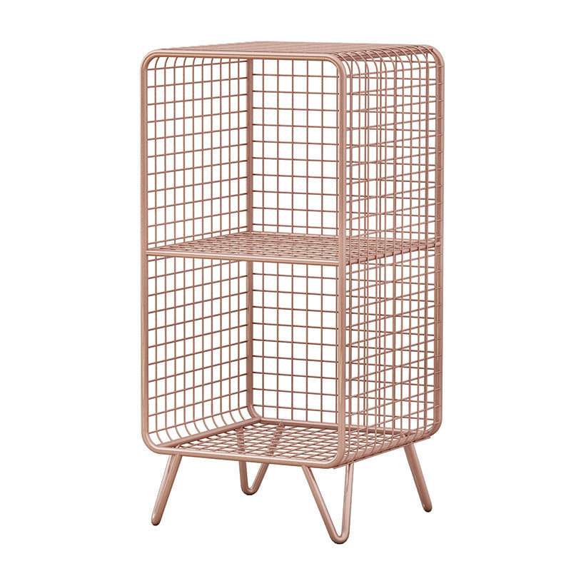 Nordic Metal Closed Back Bookcase Rectangle Storage Bookshelf