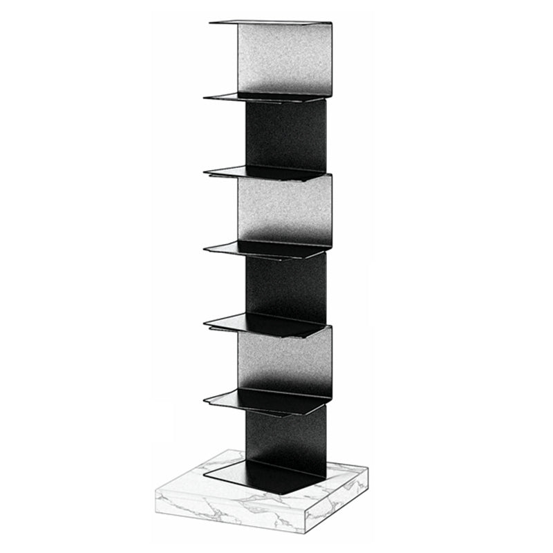 Geometric Metal Storage Bookcase Modern Home Office Bookshelf