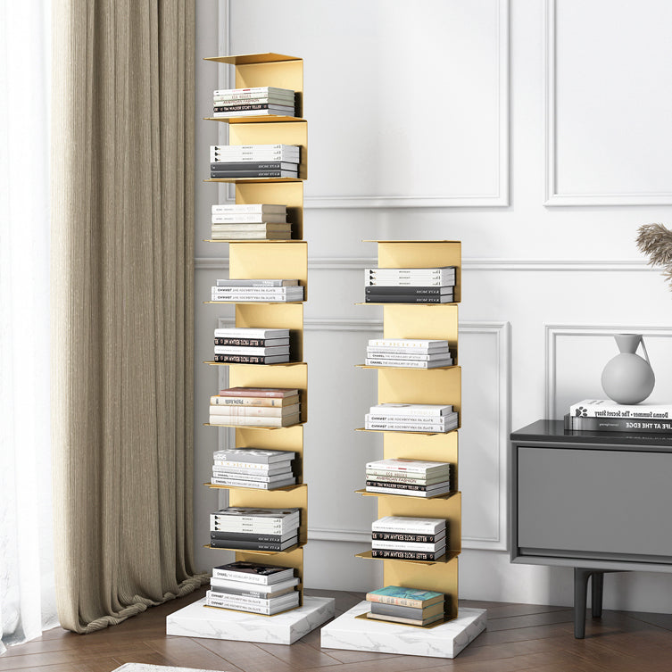 Geometric Metal Storage Bookcase Modern Home Office Bookshelf