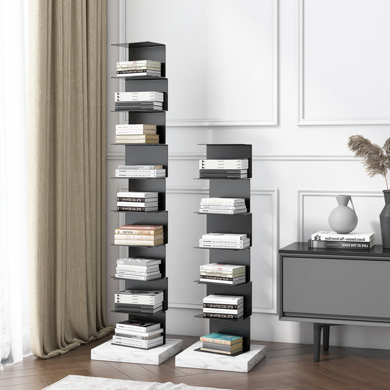 Geometric Metal Storage Bookcase Modern Home Office Bookshelf