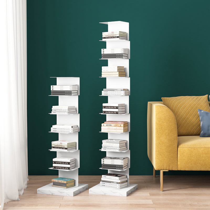 Geometric Metal Storage Bookcase Modern Home Office Bookshelf