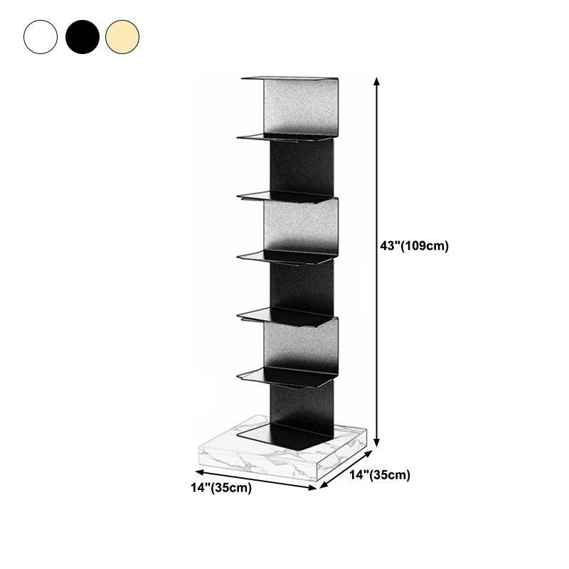 Geometric Metal Storage Bookcase Modern Home Office Bookshelf