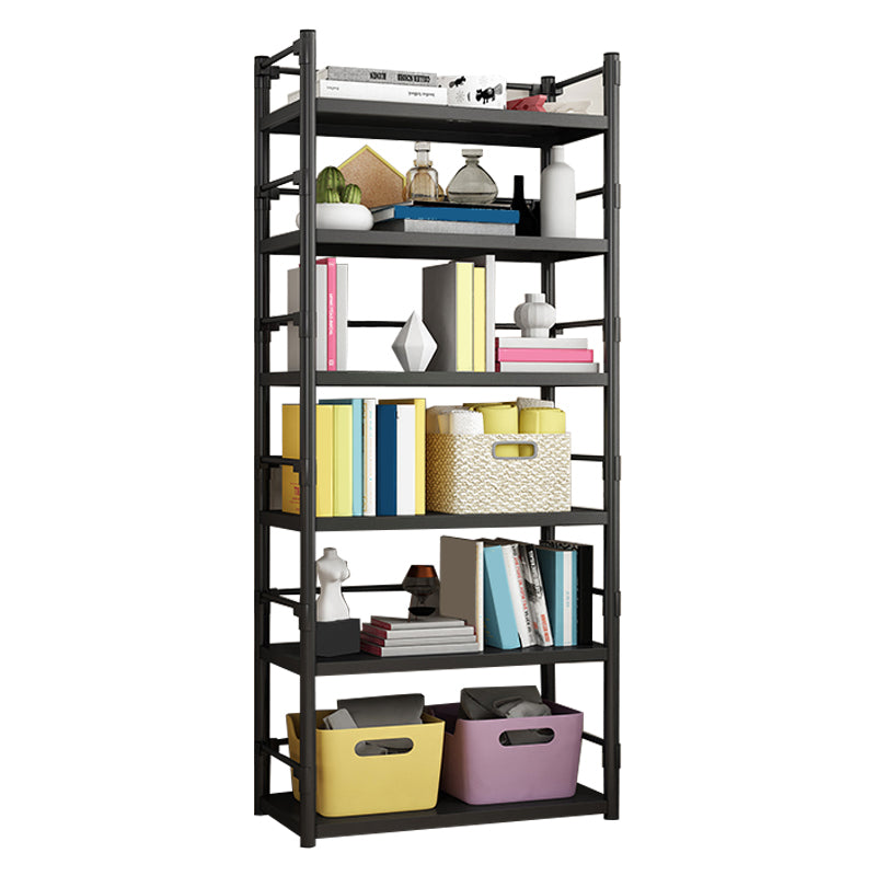Steel Bookshelf, Multi Tiers Contemporary Bookcase for Home Office, 12.5"W.