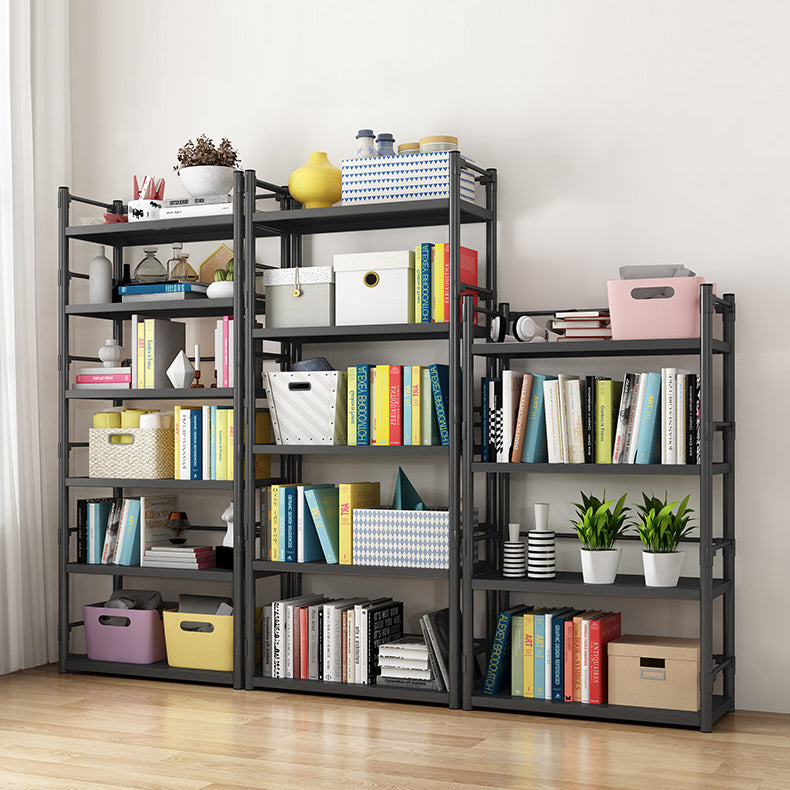 Steel Bookshelf, Multi Tiers Contemporary Bookcase for Home Office, 12.5"W.