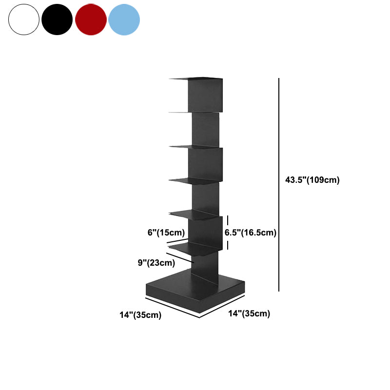 Contemporary 13.77" Wide Geometric Book Shelf Iron Home Bookcase