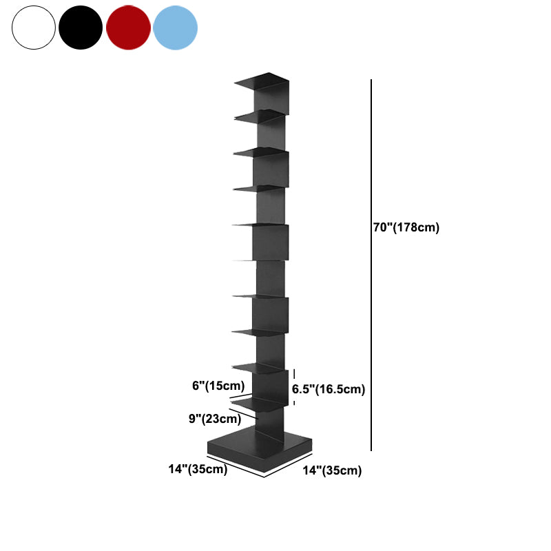 Contemporary 13.77" Wide Geometric Book Shelf Iron Home Bookcase