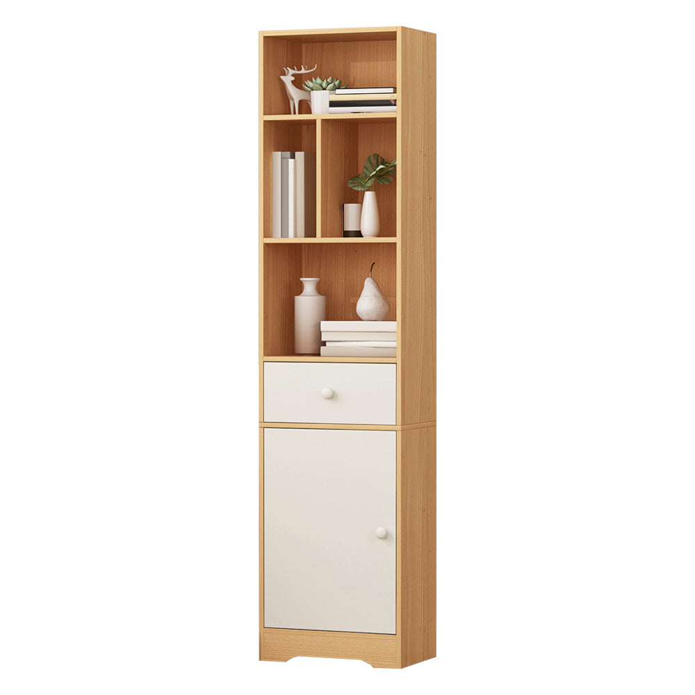Closed Wooden Bookshelf Modern Home Living Room Study Corner Bookcase