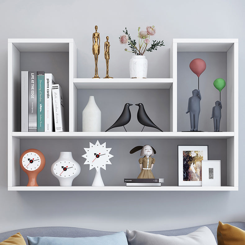 Modern Engineered Wood Bookcase, Geometric Bookshelf for Any Room