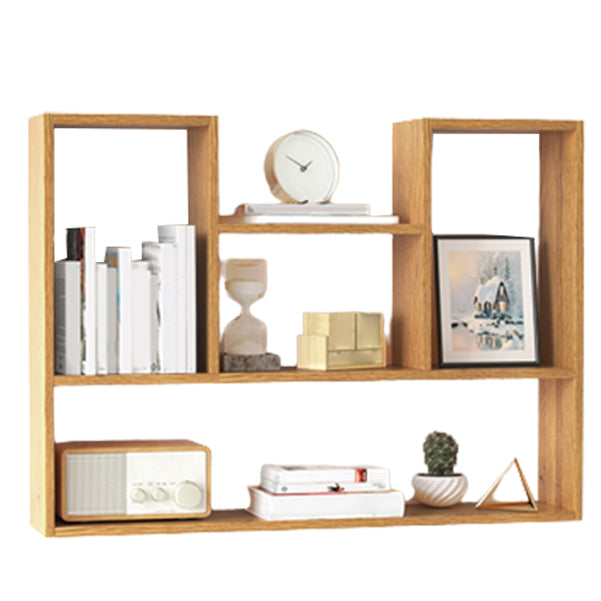 Modern Wooden Bookcase, Geometric Bookshelf for Any Room, 25.5" H X 8" W