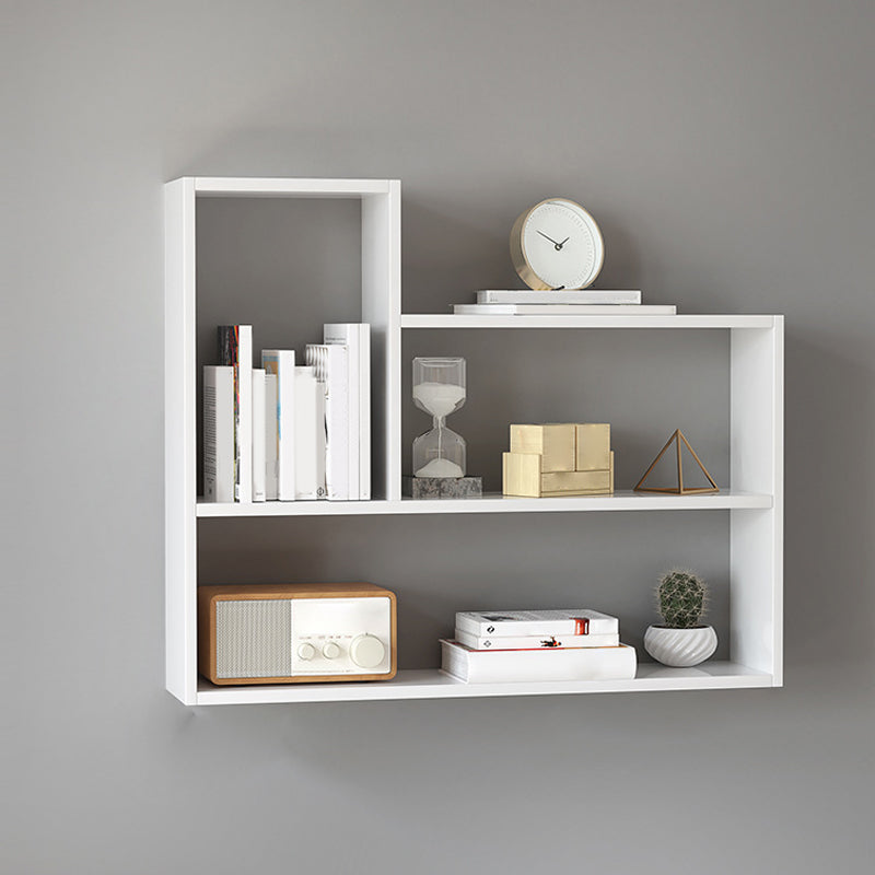 Modern Wooden Bookcase, Geometric Bookshelf for Any Room, 25.5" H X 8" W