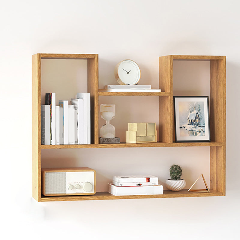 Modern Wooden Bookcase, Geometric Bookshelf for Any Room, 25.5" H X 8" W