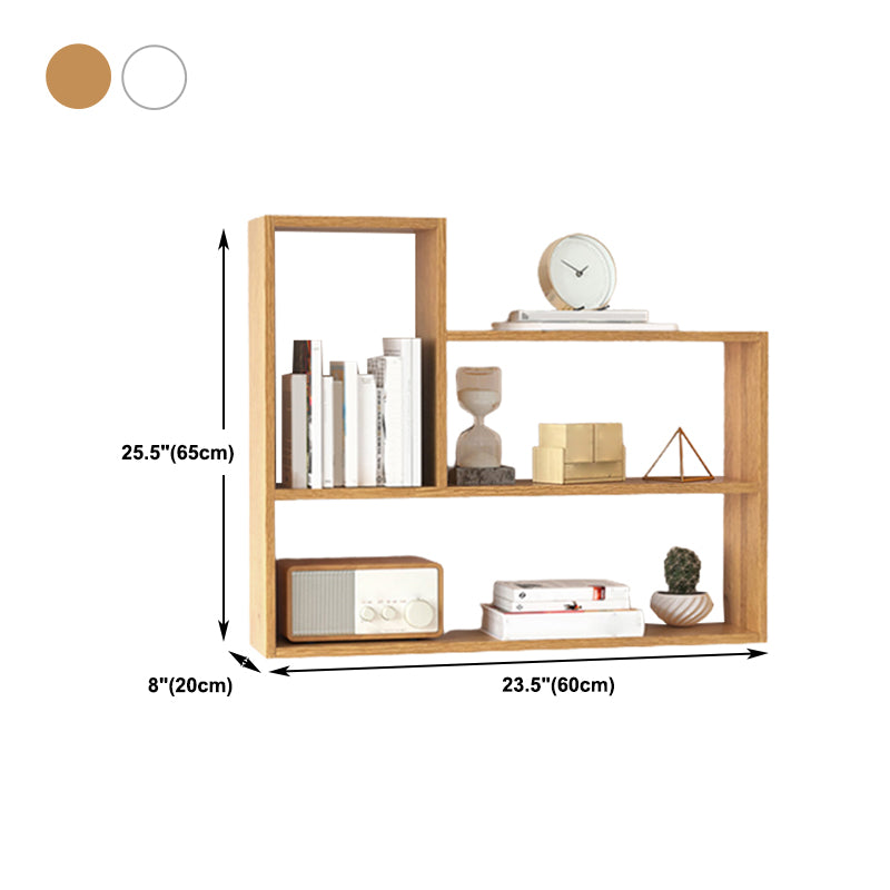 Modern Wooden Bookcase, Geometric Bookshelf for Any Room, 25.5" H X 8" W