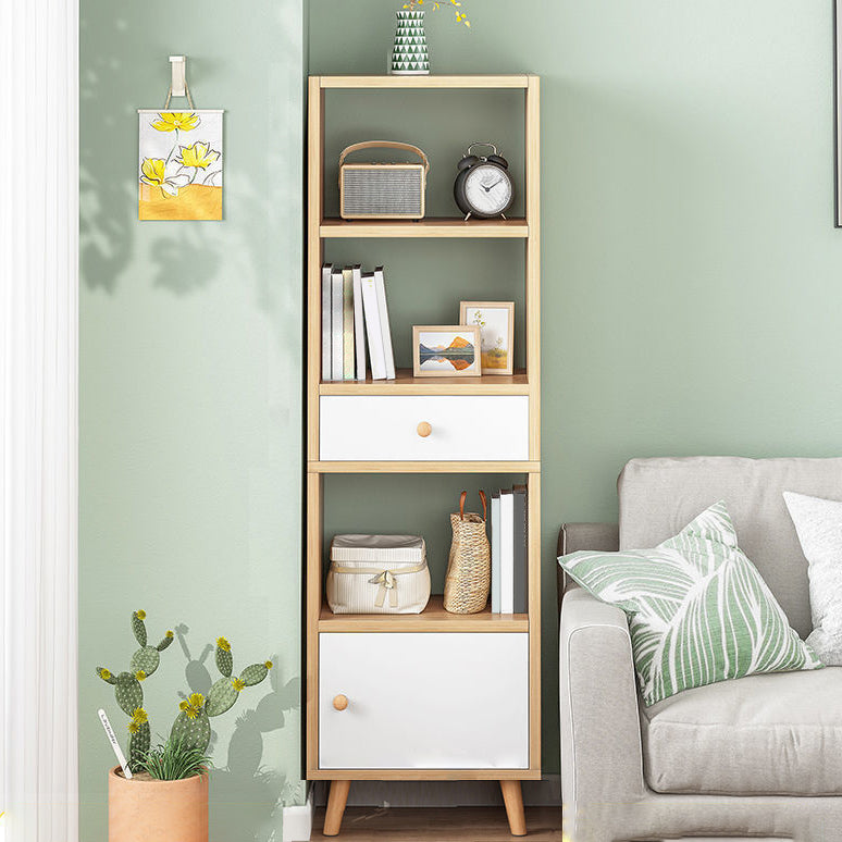 Open Wooden Bookshelf Modern Minimalist Home Corner Bookcase