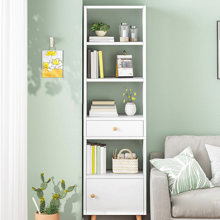 Open Wooden Bookshelf Modern Minimalist Home Corner Bookcase