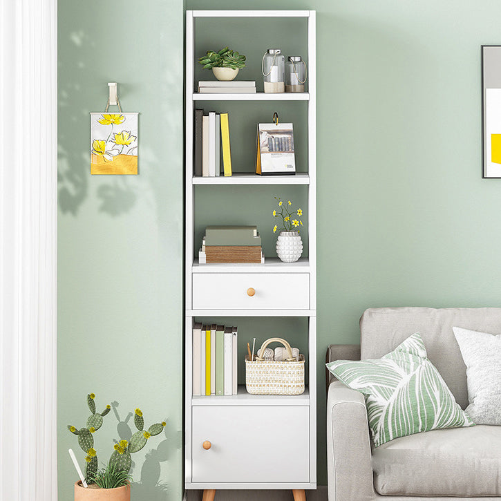 Open Wooden Bookshelf Modern Minimalist Home Corner Bookcase