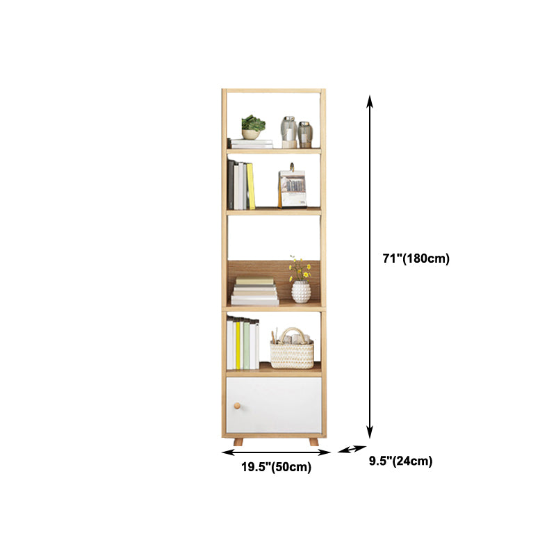 Open Wooden Bookshelf Modern Minimalist Home Corner Bookcase