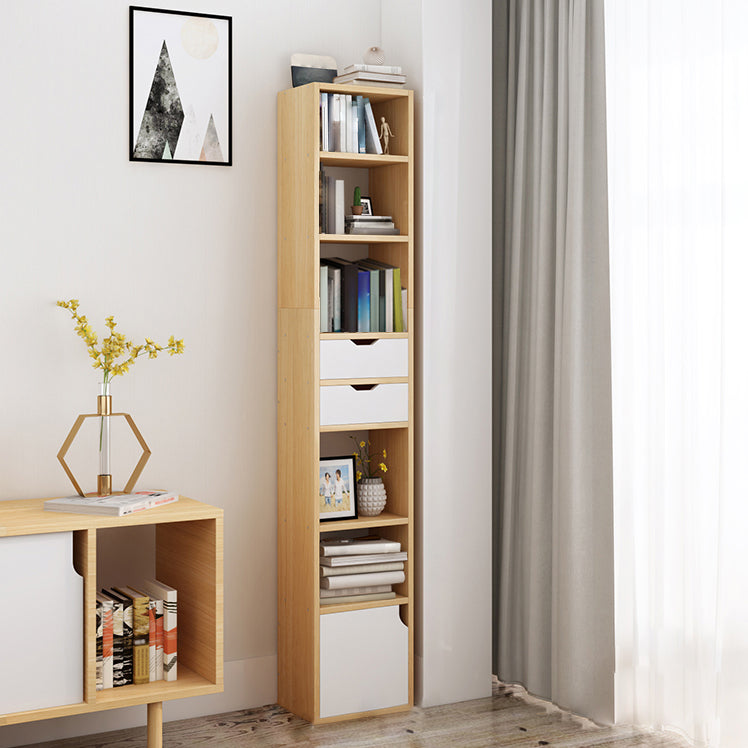 Closed Wooden Bookshelf Modern Minimalist Home Corner Bookcase