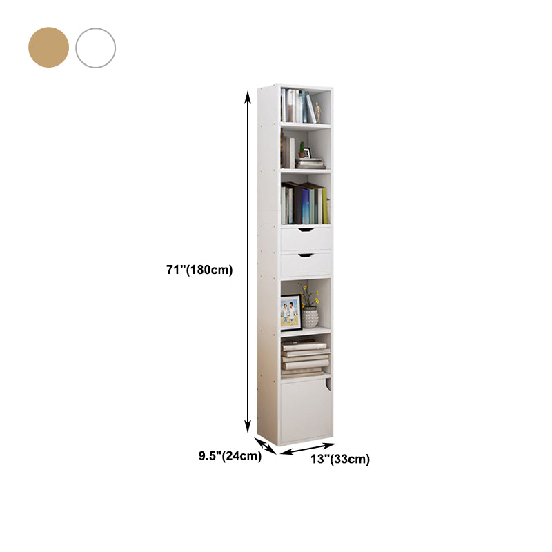 Closed Wooden Bookshelf Modern Minimalist Home Corner Bookcase