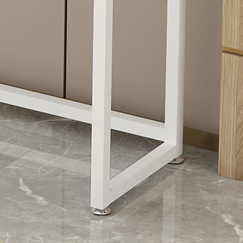 Trestle Legs 41.33" H Table Stone Rectangle Console Accent Table