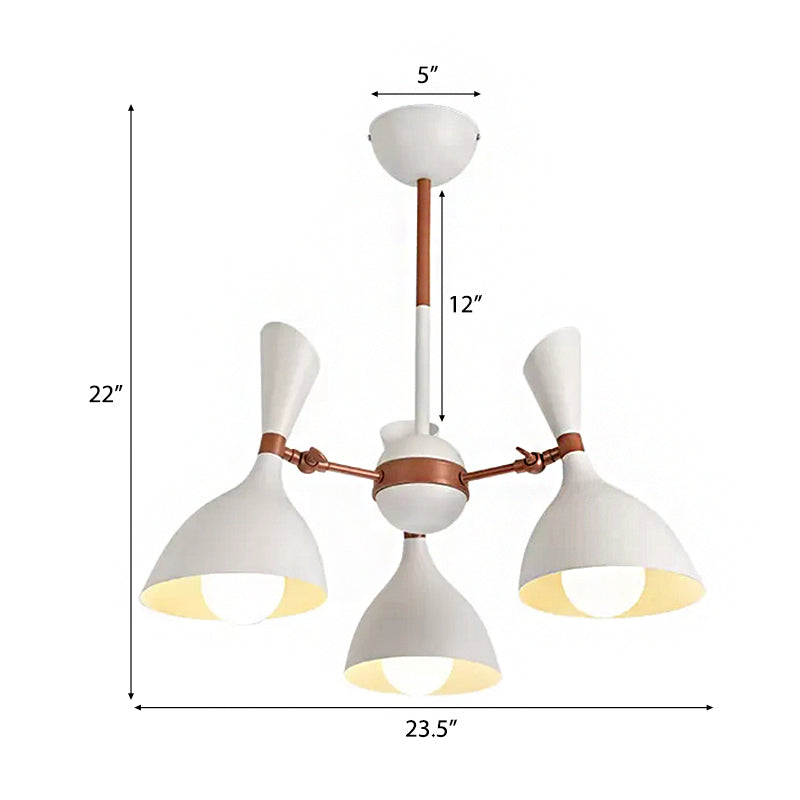 Living Room Kindergarten Pendant Light Metal Contemporary Monochrome Chandelier