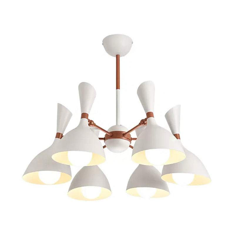 Living Room Kindergarten Pendant Light Metal Contemporary Monochrome Chandelier