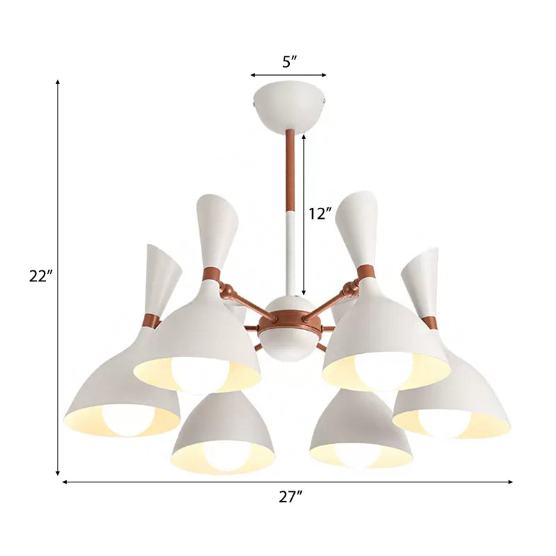 Living Room Kindergarten Pendant Light Metal Contemporary Monochrome Chandelier