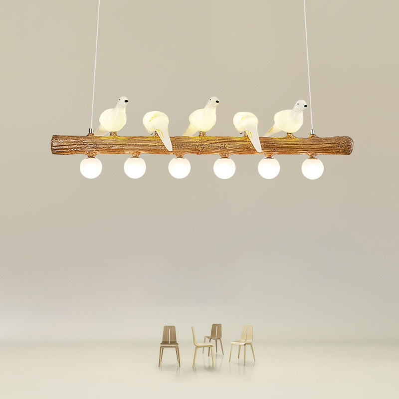 Modern Hanging Island Light Creative Glass Hanging Lighting Fixture for Dining Room