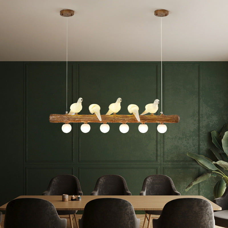 Modern Hanging Island Light Creative Glass Hanging Lighting Fixture for Dining Room