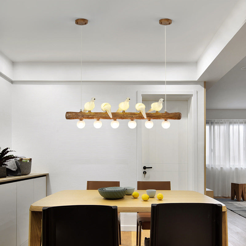 Modern Hanging Island Light Creative Glass Hanging Lighting Fixture for Dining Room