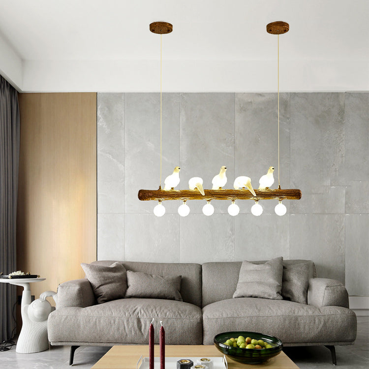 Modern Hanging Island Light Creative Glass Hanging Lighting Fixture for Dining Room