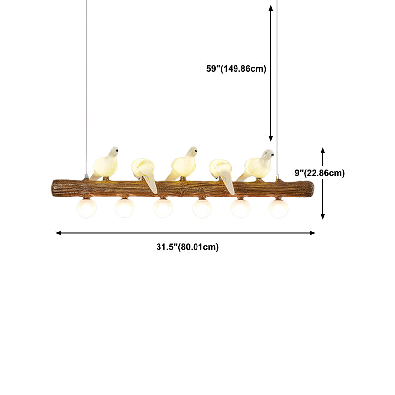 Modern Hanging Island Light Creative Glass Hanging Lighting Fixture for Dining Room