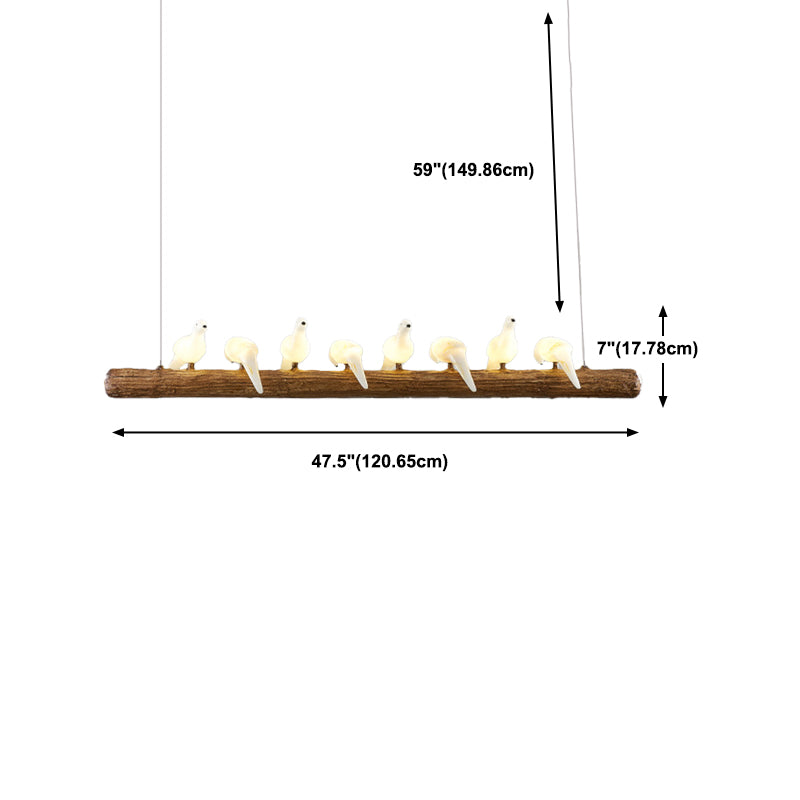 Modern Hanging Island Light Creative Glass Hanging Lighting Fixture for Dining Room
