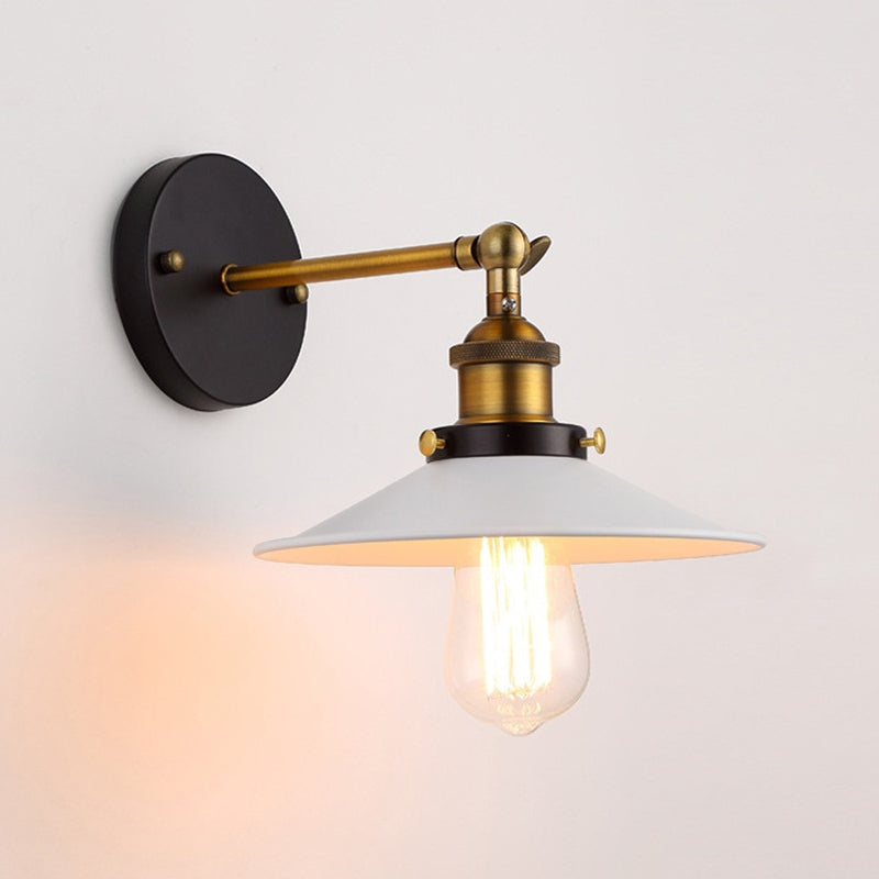 Metal Wall Mounted Lamp Industrial Cone Shape Sconce Light Fixture