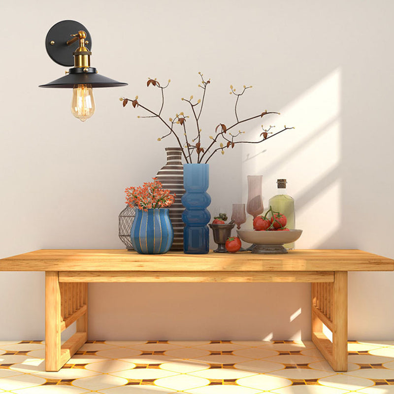 Metal Wall Mounted Lamp Industrial Cone Shape Sconce Light Fixture