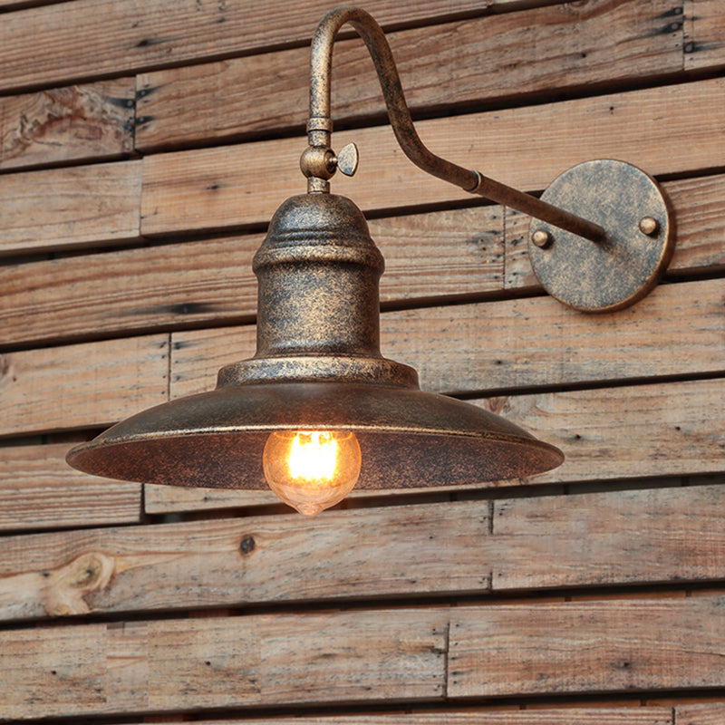 Conical Wall Light Fixture Industrial Style Metal Wall Mount Lighting