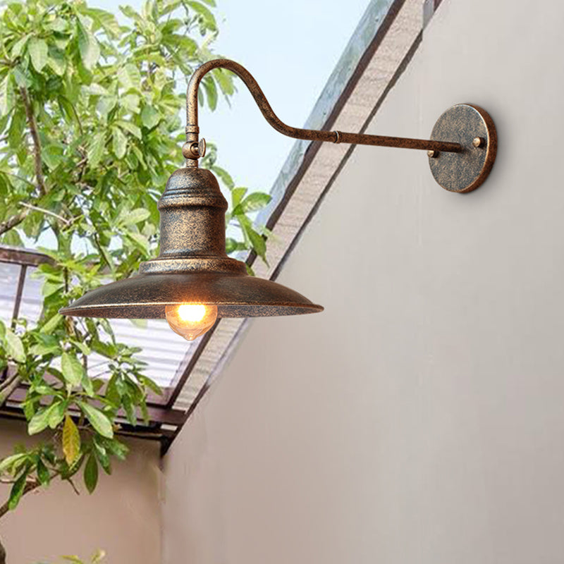 Conical Wall Light Fixture Industrial Style Metal Wall Mount Lighting