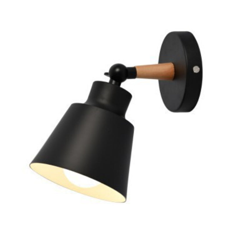 Modernism Macaron Metal Wall Light Wood Lighting for Foyer Home