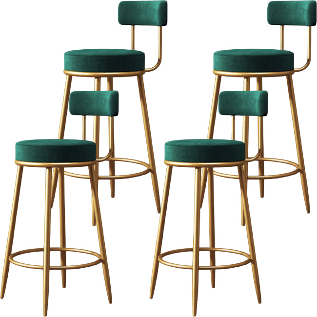 Glam Metal Barstool Fabric Footrest Cushion in Matte Finish for Home