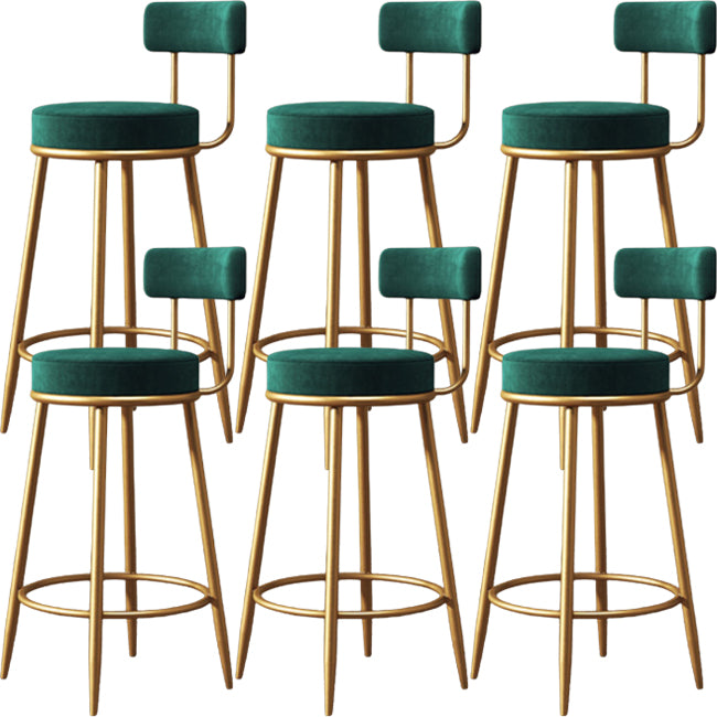 Glam Metal Barstool Fabric Footrest Cushion in Matte Finish for Home