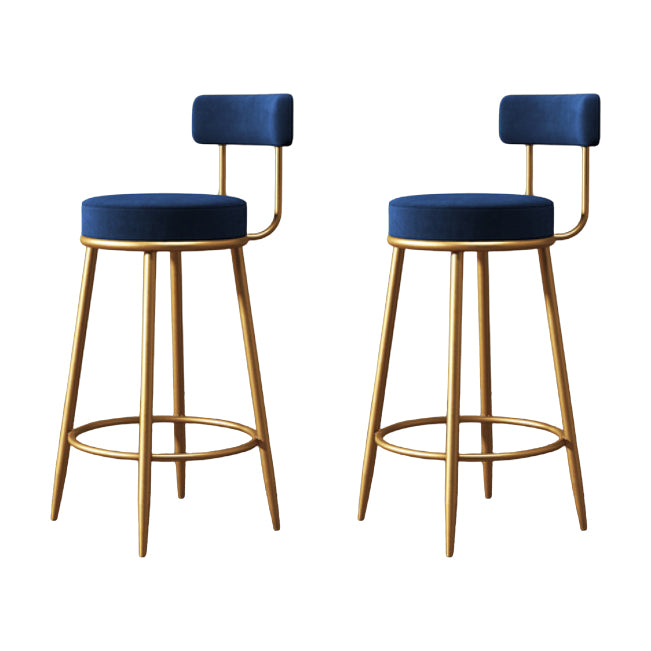 Glam Metal Barstool Fabric Footrest Cushion in Matte Finish for Home