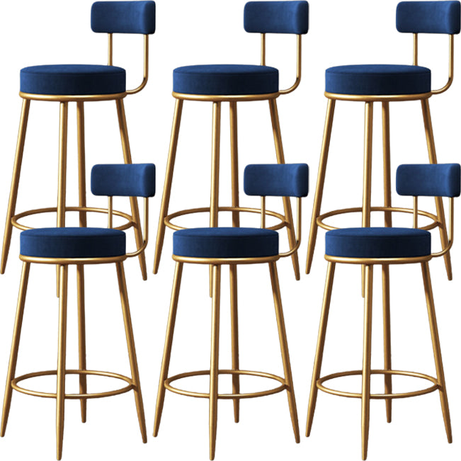 Glam Metal Barstool Fabric Footrest Cushion in Matte Finish for Home