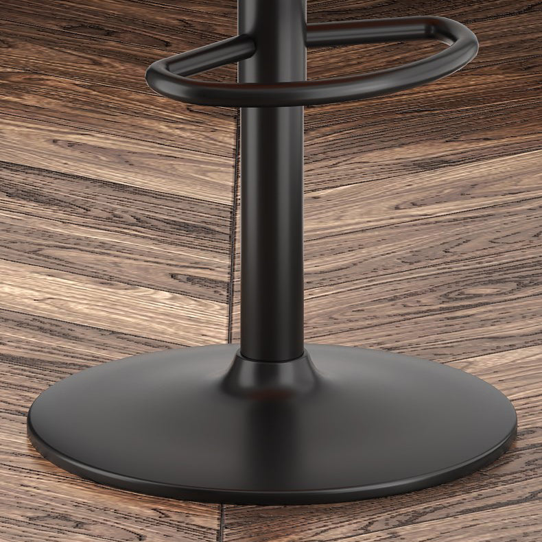 Scandinavian Swivel Adjustable Height Stool Faux Leather Bar Stool