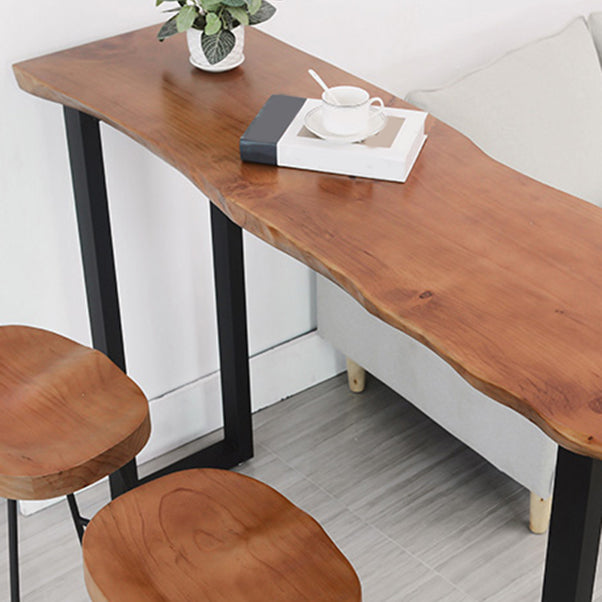 Industrial Solid Wood Counter Set 1/2/3 Pieces Living Room Bar Stool and Table Set