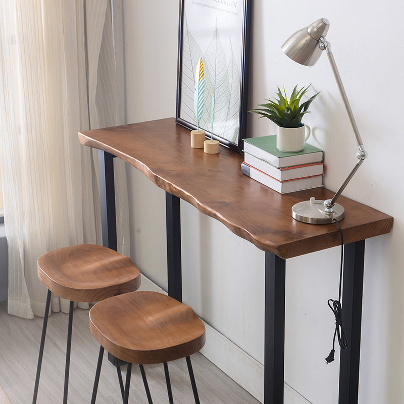 Industrial Solid Wood Counter Set 1/2/3 Pieces Living Room Bar Stool and Table Set