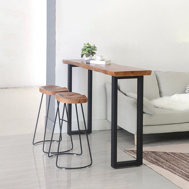 Industrial Solid Wood Counter Set 1/2/3 Pieces Living Room Bar Stool and Table Set