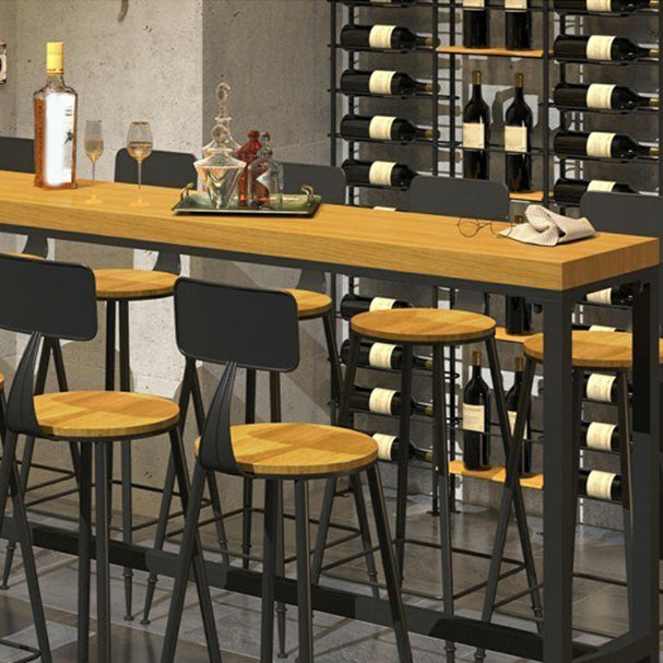 Industrial 1/6/11 Pieces Bar Table Set Rectangle Pine Wood Counter Table for Dining Room