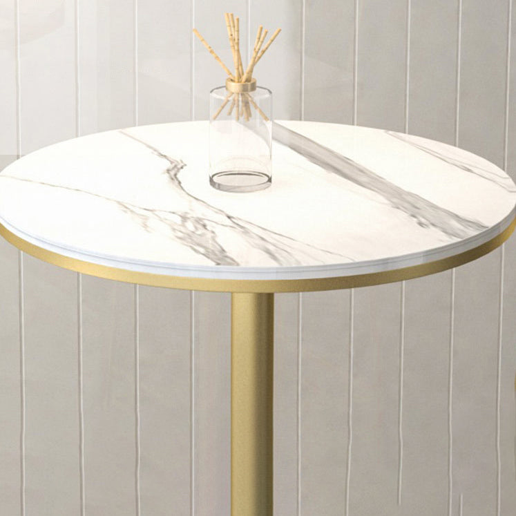 Modern Indoor Counter Height Set 1/2/3 Pieces Round Stone Top Pub Dining Set