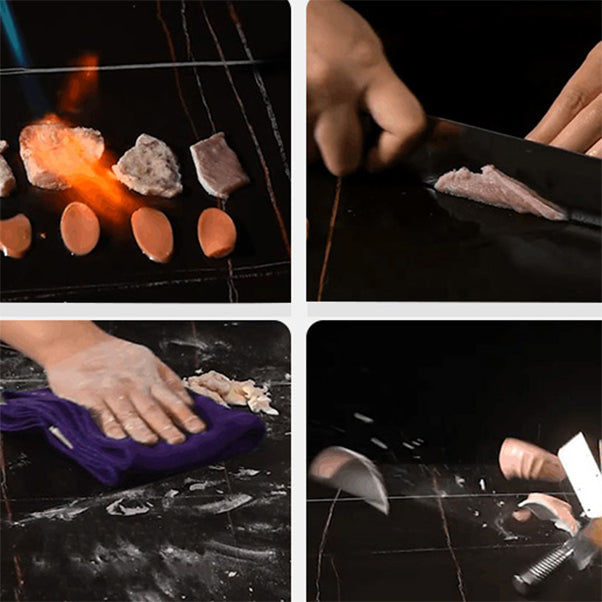 Glam 1/3 Pieces Bar Table Set Rectangle Stone Counter Table with High Stools for Balcony