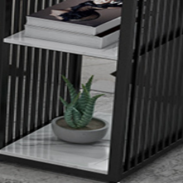 Glam 1/3 Pieces Bar Table Set Rectangle Stone Counter Table with High Stools for Balcony